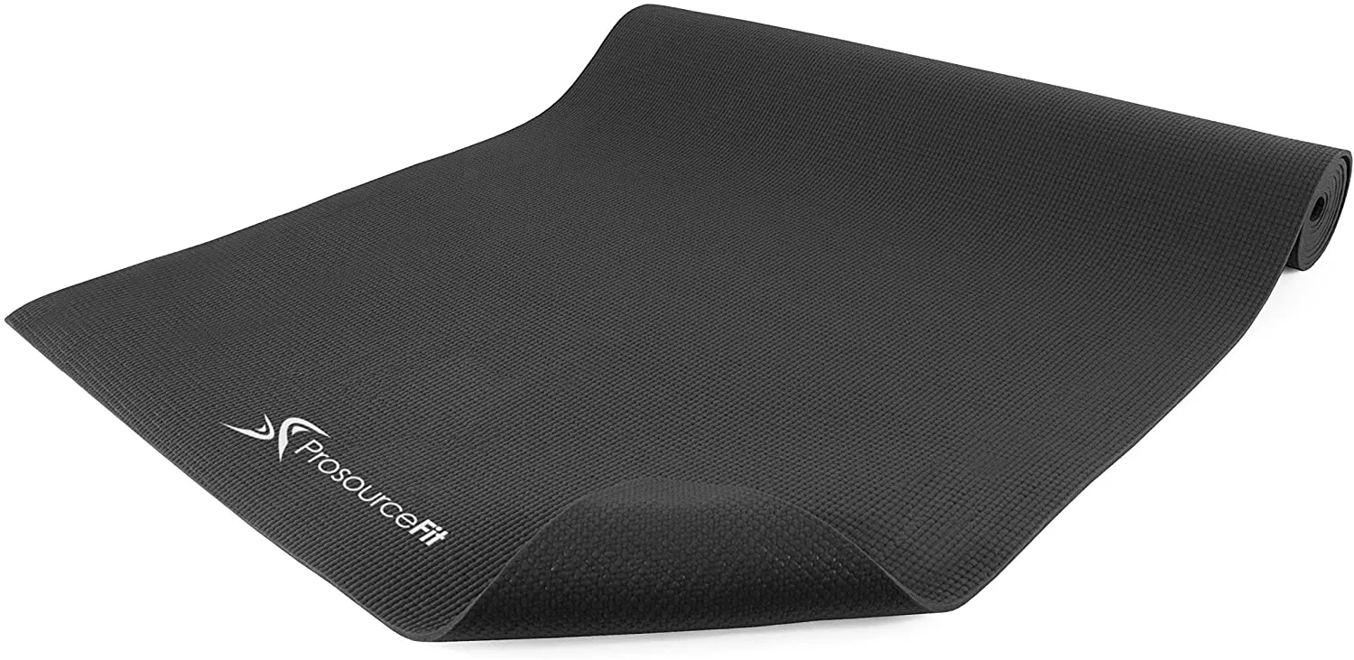 ProsourceFit Classic Yoga Mat 1/8” (3mm) Thick, Extra Long 72-Inch Lightweight Fitness Mat with Non-Slip Grip for Yoga, Pilates, Exercise